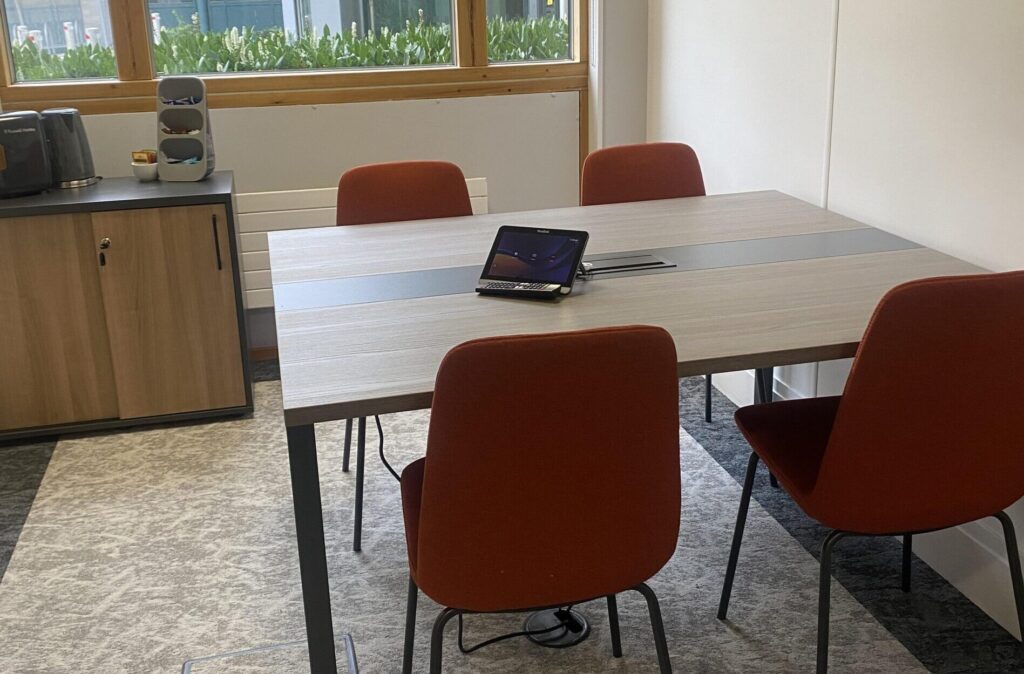 Meeting Room with red chairs
